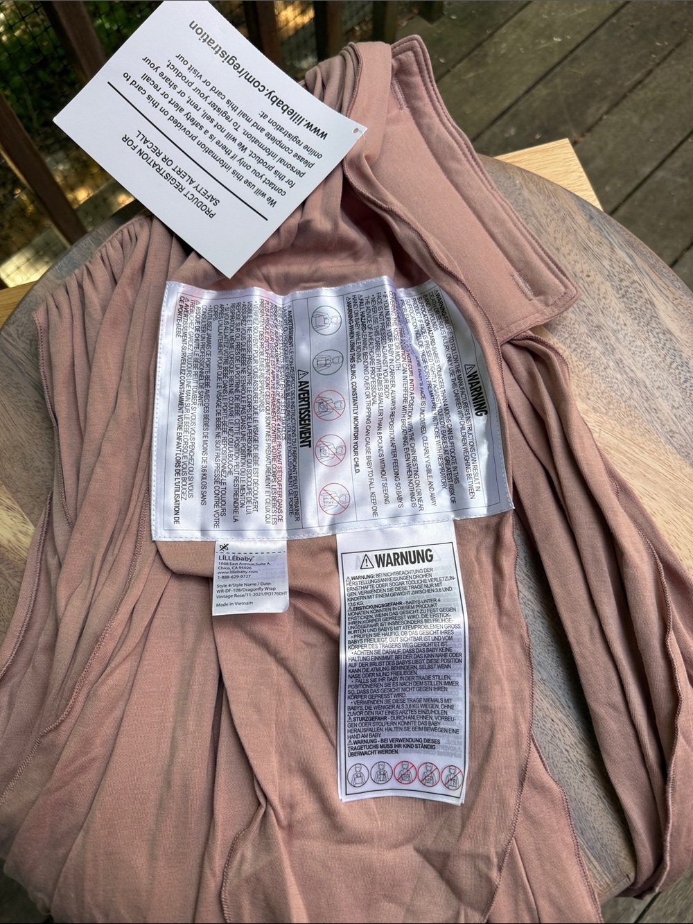 LÍLLÉbaby Dragonfly Wrap - Dusty Rose - Picture 6 of 6